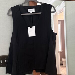 Tuckernuck Pomander Place Sleeveless Black Blouse